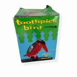 Vintage 1998 Red & Black Bird Toothpick Dispenser Holder Made Taiwan. Fixed Price $9.73.