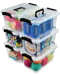 Eoenvivs Plastic Storage Bins With Lids Pack 11.61 Inches, Black. Fixed Price $64.83.