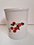 Cordon Bleu Bia Fruit Pattern 6.75 Utensil Holder Jar Canister Cherries Grapes. Fixed Price $24.99.