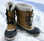 Sorel Snow Winter Duck Boots Women's Sz 4 Tan Leather Lace Up Waterproof Liners. Fixed Price $18.50.