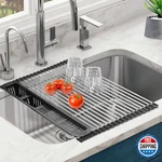 Clngai Roll Up Dish Drying Rack Extendable Over Sink Stainless Steel Kitchen. Fixed Price $44.53.