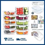 Komuee 10 Packs 30OZ Meal Prep Containers 2 Compartments,glass Food Storag. Fixed Price $59.62.