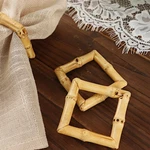 Natural 4 Square Bamboo Wood Napkin Rings Wedding Party Events Home Decorations. Fixed Price $9.33.