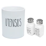 Heartland Home Porcelain Kitchen Utensil Holder Ceramic Salt Pepper S.... Fixed Price $54.67.