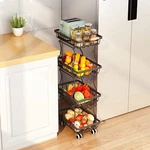 4 Tier Slim Fruit Basket For Kitchen Stackable Metal Wire Vegetable Storag. Fixed Price $45.09.