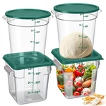 Blushtier 4 Pcs Food Storage Container With Lids Set Qt Square And Green. Fixed Price $48.02.