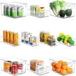 Sorbus Clear Organizer Storage Bins For Fridge, Freezer And Pantry (10-PACK). Fixed Price $56.99.