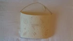 Hallmark Christmas Holiday Cards Holder Metal Embossed Wall Pocket Bucket Yellow. Fixed Price $9.50.