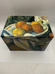 Vtg Recipe Box Markings Thomas Nelson Still Life With Drapery By Paul Cezanne. Fixed Price $12.99.