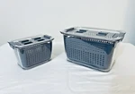 Kitchen Spaces Stackable Colander Food Storage Bin Bpa-free 2-PACK Gray. Fixed Price $14.87.