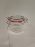 Anchor Glass Storage Jars Metal Clamp And Red Rubber Seal. Fixed Price $10.00.