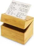Kovot Bamboo Recipe Box With Acrylic Card Holder. Fixed Price $21.95.