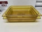 Rubbermaid Amber Plastic Rectangle Food Storage Container & Lid 4.0 Qt. Fixed Price $15.00.