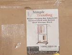 Spice Rack Simple Trending Double Hanging. Bar Adjustable Garment Whith Bot. Fixed Price $20.00.