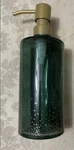 Soap Dispenser, Glass & Refillable, Forest Green With Gold Stars By Grove Co.. Fixed Price $17.00.