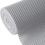 Shelf Liner, Non-adhesive Roll Drawer Liners Inches 12"W X 240"L Light Gray. Fixed Price $14.97.