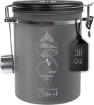 Large Coffee Canister Airtight Stainless Steel Storage Container With Da. Fixed Price $49.14.