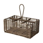 Threshold Woven Rattan Caddy Organizer Holder With Handle 6 Compartments Rustic. Fixed Price $24.00.