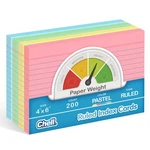 Chell 200 Count Index Cards 4X6 Inch Heavyweight, Ruled Front And Blank Back,.... Fixed Price $22.04.