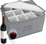 12 Wine Storage Holds Champagne Glasses Stemware Container Case Box Chest. Fixed Price $15.19.