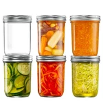 Pack 16 Oz. Wide-mouth Glass Mason Jars With Metal Airtight Lids And Ban.... Fixed Price $23.90.