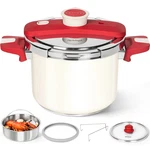Michelangelo Stainless Steel Pressure Cooker Cream 6L 805187. Fixed Price $135.66.
