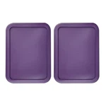 Replacement Lids For Pyrex 7212-PC 11-CUP Rectangle Purple 8" 9.75" 2-PACK. Fixed Price $12.99.