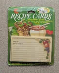 Conimar Recipe Cards 20 Double 3" (actual 6"X5") Vintage Original Pkg. Fixed Price $10.00.