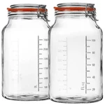 Super Wide-mouth Glass Jars With Hinged Lids, 1-GALLON (4100 Ml) Leak Proof G.... Fixed Price $52.16.
