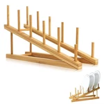 Tie-dailynec Bamboo Dish Drying Rack Wooden Plate Kitchen 1PCS, Natural. Fixed Price $16.64.
