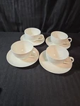 Villeroy & Boch 1748 Luxembourg Set Of White Porcelain Espresso Cups/ Saucers. Fixed Price $39.50.