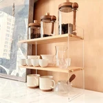 Reegii Coffee Station Organizer 2 Tier, Solid Wood Mug Shelf For. Fixed Price $55.49.
