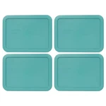 Pyrex 7210-PC Turquoise Rectangle 3 Cup Storage Lid Cover 4PK For Glass Dish. Fixed Price $14.79.