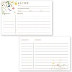 Set Of 50 Wildflower Recipe Cards Bright Floral Blank Double-sid.... Fixed Price $18.77.