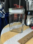 Anchor Hocking Square Glass Canister With Silicone Seal 7IN Jar Lid. Fixed Price $22.75.