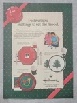 1984 Magazine Advertisement Page Hallmark Christmas Partyware Plates Cups. Fixed Price $8.09.