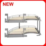 Rev-a-shelf Contemporary 35-3/4"W Two Tier Curve Arc Lazy Susan R31. Fixed Price $399.99.