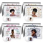Roowest 20 Pcs Black Women Gifts Bulk Makeup Bag With Inspirational Compact M.... Fixed Price $67.49.