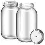 Skylety 2 Pack Large Clear Glass Coin Bank With Slotted Silver Lid ... Fast Ship. Fixed Price $32.99.