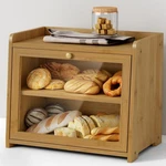 Goozii Bamboo Bread Box For Kitchen Countertop, Wooden Organi.... Fixed Price $64.58.