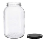 North Mountain Supply 1 Gallon Glass Jar Wide Mouth With Black Plastic Lid - .... Fixed Price $25.65.