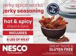 BJH-6 Jerky Spice Works 3 Pack Hot & Spicy Flavor Beef Seasoning By Nesco. Fixed Price $16.08.