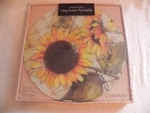 Counter Art 13" Sunflower Tempered Glass Lazy Susan Turntable. Fixed Price $32.00.