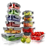 Nutrichef Superior Glass Food Storage 24 Piece Stackable Ncglgy - Gray. Fixed Price $46.51.