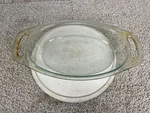 Pyrex C702 Easy Grab Handle Oblong Casserole Dish Clear Glass 1.3 Quart 1.2L. Fixed Price $12.99.