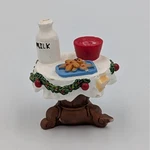 Miniature Christmas Table Milk Cookies Gingerbread Dollhouse Holiday Figurine 2". Fixed Price $14.95.