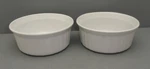 Corning F16B French White Casserole Dish Bowl Oz Ribbed Ovenware Set 2. Fixed Price $12.00.