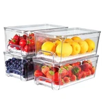 Refrigerator Drawer Organizer 4 Pack Clear Stackable Fridge Storage Bins Brippo. Fixed Price $74.99.