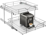 2-TIER Kitchen Cabinet Pullout Shelf And Drawer Organizer, Soft Close Pantry. Fixed Price $203.34.