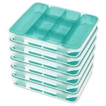 Sterilite Divided Case Stackable Plastic Small Storage Lidded Container, 6 Pack. Fixed Price $46.99.